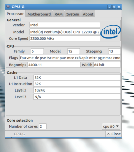 Melihat Informasi Hardware komputer secara Menyeluruh di Linux dengan CPU-G